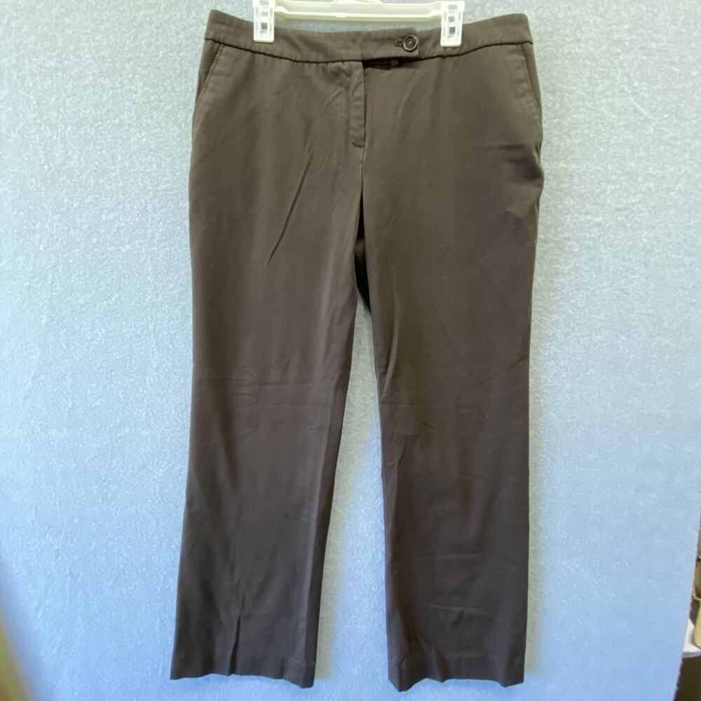 Talbots Pants Womens 14 Brown Signature Boot Dress Trousers Stretch Work Career